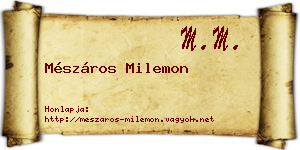 Mészáros Milemon névjegykártya