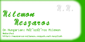 milemon meszaros business card